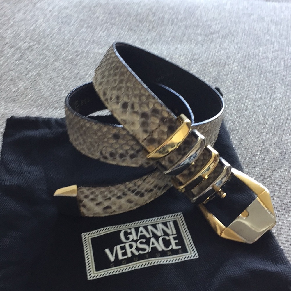 Versace Authentic Python Vintage Belt - image 1